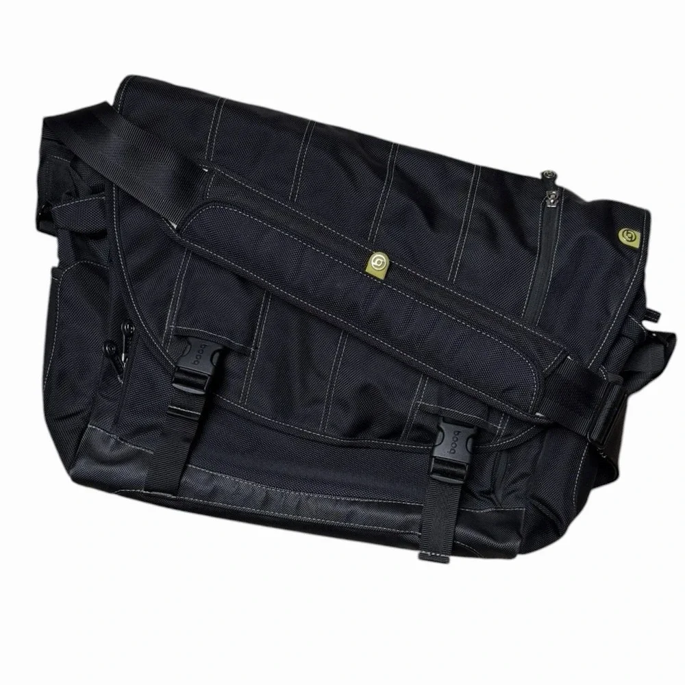 Booq Boa Nerve Laptop Messenger Bag Commute Bike Water Repellent Black/Green